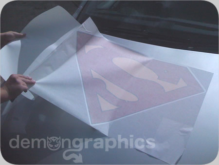 Fitting car stickers superman 4