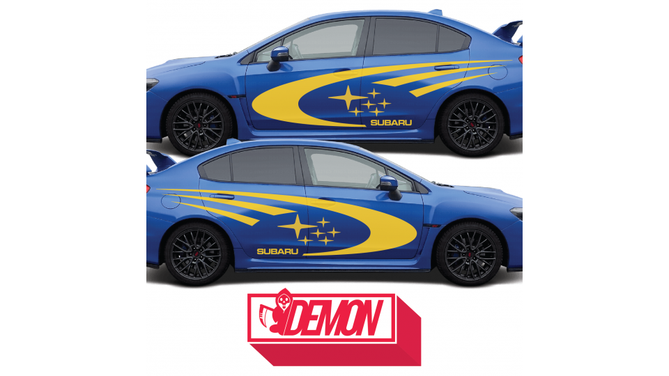 Subaru Impreza Swoosh Side Graphics #1