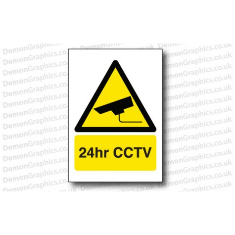 24hr Cctv Sticker Or Sign