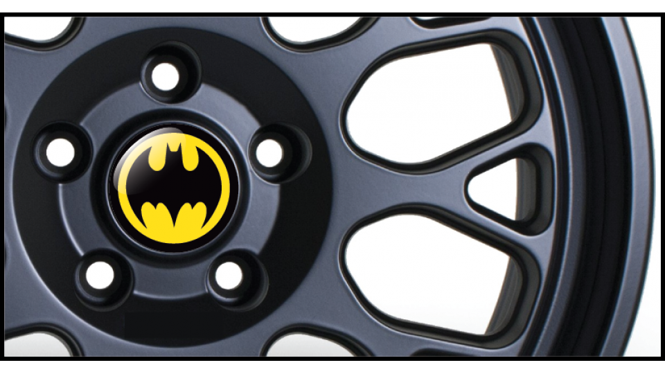 Batman Gel Domed Wheel Badges (Set of 4)