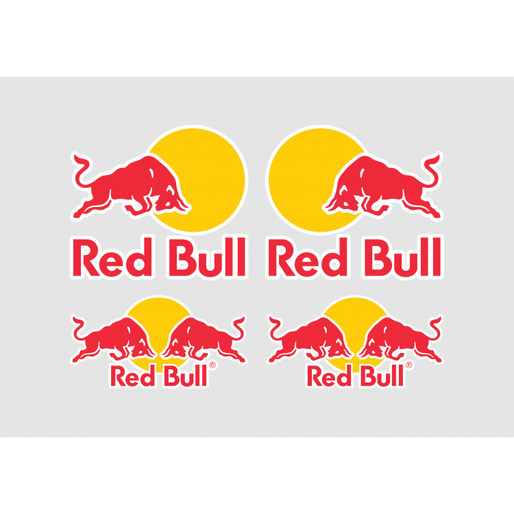 Red Bull Logo Kit Adhesive Vinyl Sticker - Demon Graphics