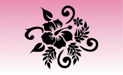 Hibiscus 2 Girly Sticker [Hibiscus 2 Girly Sticker] - £3.99 : Car ...