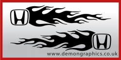 Flaming honda logo #3